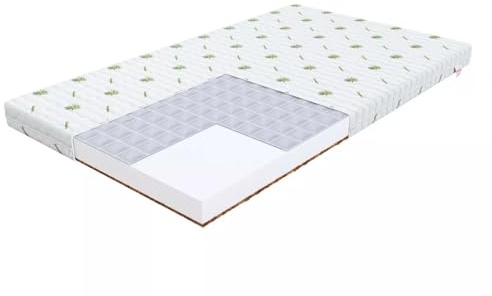 Madrass 90 x 160 barn H2-H3 bovete och kokosnöt – Della – skummadrasser 9 cm tjocklek för barnsäng – barnmadrass 90 x 160 – skummadrass T25 – säng madrass