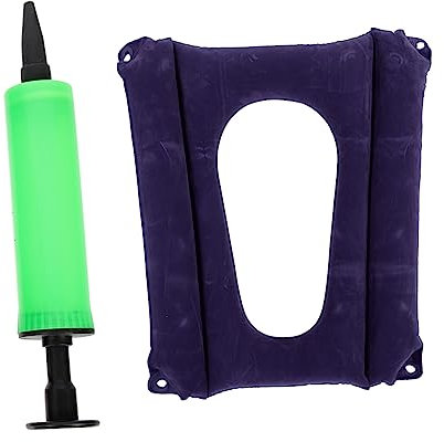 MAGICLULU Aufblasbares Sitzkissen mit Pumpe, Schwarz, für