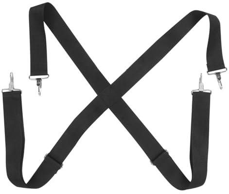 Verstellbare Trommelschlinge für Snare Drum, Schwarz Nylon | Schultergurt für Marschtrommeln, Snare Drum Gürtel, Schlagzeug Zubehör