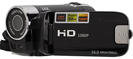 4K 48MP Digital Video Camera Camcorder, 16X Digital Zoom Camera Video Recorder 2.7 Inch 270° Rotating Screen Video Camera for Beginners and Children (Black)