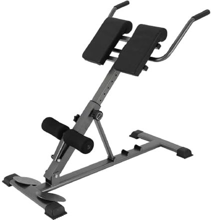 SAYEYBU RöMischer Stuhl, Verstellbare Beinpresse, Klappbares TrainingsgeräT Mit RüCkenstreckerbank, FüR Das Bauchmuskeltraining Im Heim-Fitnessstudio,Schwarz