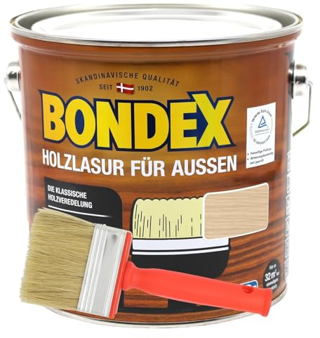 Bondex Holzlasur für Aussen 4L inkl. Flächenstreicher (farblos)