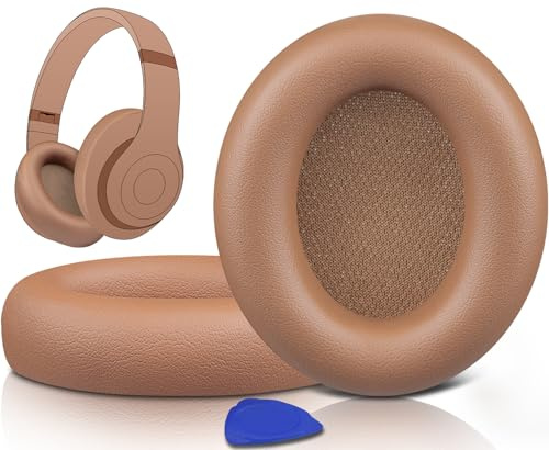 SOULWIT Cuscinetti Auricolari di Ricambio per Beats Studio Pro Wireless Noise Cancelling Cuffie, Cuscinetti Auricolari con Morbida Pelle Proteica, Schiuma di Isolamento Acustico
