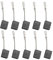 YINETTECH 5 Pares de Escobillas de Carbón para Motor 8 X 12,5 X 15 Mm Repuesto de Escobillas de Motor Eléctrico Compatibles con Metabo WE17-125/150 Quick