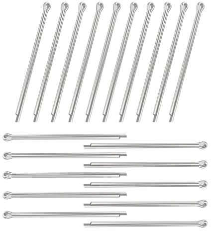 20Pcs Cotter Pin Assortment Kit, XBDZR Zinc Plated Hairpins Fastener Clips for Lawn Mowers and Horticultural Equipment Locking Pin (M3x60mm)