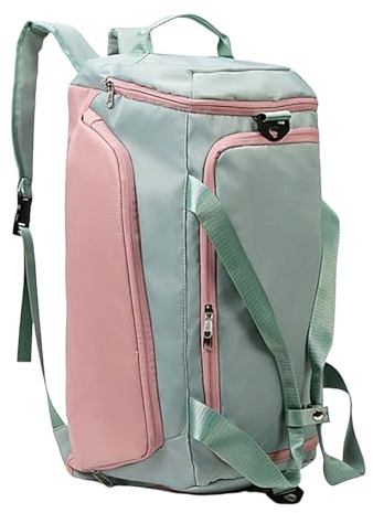 Sac de Gymnastique - Stockage de Toile de Fitness Conception de Sac à Dos de Voyage Organisateur de Poche de Chaussures | Multi-Usages Multiples Imperméable avec Diviseur pour Yoga Handball, Vert