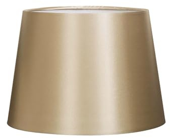 VOLTICO Satin Table Lamp Shade Classic Decorative Lampshade with Adjustable Fitting for Living Room & Bedroom (1, Gold)