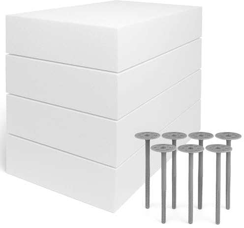 Polistirolo per Cappotto Termico FASSA – Offerta 4 Pannelli 0,50 x 1,00 m Spessore 10 cm – EPS Alta Densità per Isolamento Edilizio – LEMAG SRL