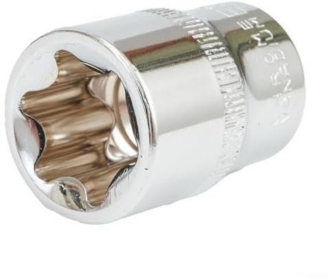 Gdfnmogo Lot de 14 clés à douille femelles E Torx Star 1/4, 3/8, 1/2, E4-E24, en acier au chrome vanadium, douilles inviolables avec extrémités chanfreinées