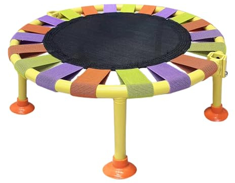 Mini Trampolín - Juguete de Salto silencioso, Plegable | Rebounder de Ejercicio Interior, Equipo de Juego para niños, Entrenador de Carga de 165 Libras, Plataforma de Salto compacta, Accesorio