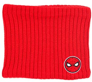 Marvel Spider-Man Barnhalsduk officiellt licensierad loophalsduk för pojkar, en storlek från 3 år, varm, mjuk vinteraccessoar, present för pojkar, röd, Einheitsgröße