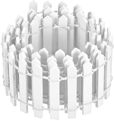 M METERXITY 1-Pack Clôture De Jardin Féerique Miniature, 35 Pouce 90x5cm Clôture En Bois DIY Petite Clôture Décorative En Bois Pour Dollhouse/Bricolage [Blanc]