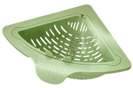 Magnetischer Waschbecken Abflusskorb Spülbecken Sieb Dreieckiger Filterkorb 17.5x17.5x9cm Für Spülbecken Küche Sieb Abflussregal Für Küchenspüle PP Drain Basket Zum Einhängen Lagerregal