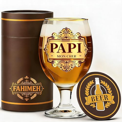 FAHIMEH Regalo para el abuelo, vaso de cerveza de 400 ml