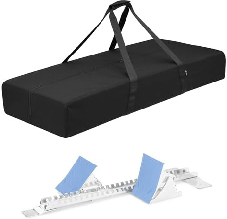 Starting Block Bag Waterproof Oxford, Double Zipper Starting Block Carry Bag for Track, Starting Block Storage Bag Organizer with Handle for Athletic Gear (Black,39 x 16.9 x 6.3in)