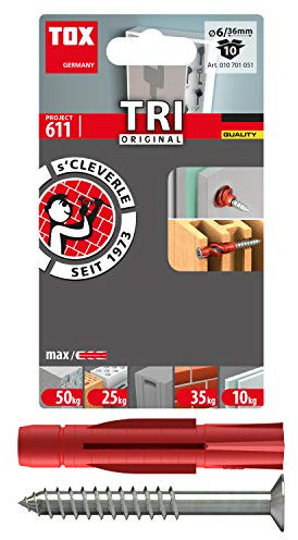 TOX Tassello universale Tri 6x36 mm + vite, 10 pz, 010701051