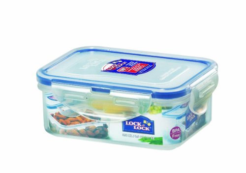 3 X Lock & Lock Rect 350ml Food Container HPL806