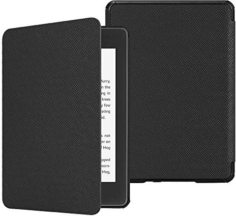 FINTIE Custodia per 6 Kindle Paperwhite (10ª Generazione, Modello 2018), Sottile Leggero Cover con Funzione Auto Sveglia/Sonno per Kindle Paperwhite 2018(Modello n. PQ94WIF), Nero
