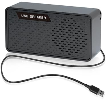 shuley USB Computer Speakers, USB Powered Mini Sound Bars, Laptop Stereo Speaker, Plug and Play to Save Space,Suitable for Computer Notebook Desktop Computer Office Surface (Black-s)