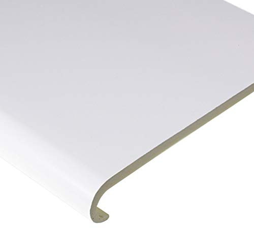 White Bullnose Window Board Capping Cover (1.25m Long) - 240mm