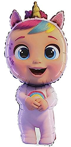 Palloncino in foil di Toyland® Cry Babies Fantasy Dreamy Unicorn 44 - Decorazioni per feste