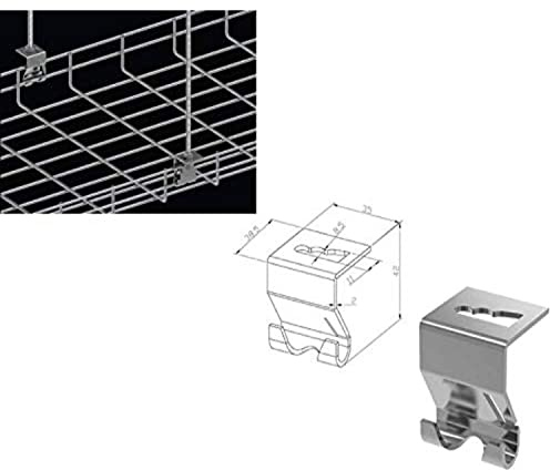Kable Kontrol Hanging Hooks – Ceiling and Hanging Hardware - Wire Mesh Tray Cable Management Rack Cable Basket, Zinc Plated Steel NEC Approved for Network, Fiber Optic, Cabling Accessory