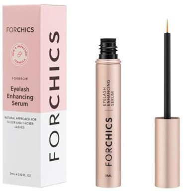 ForChics ForLash Eyelash Growth Serum - Enhancement Lash Booster For Fuller, Thicker, and Longer Eyelashes - Organic Lash Enhancer & Essential Thickener | Vegan & Cruelty-Free - [3ml / 0.10 fl. oz]