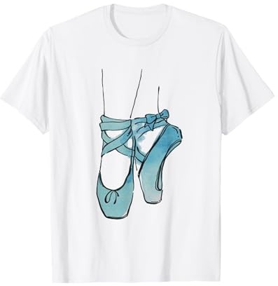 Camiseta con forma de bailarina de ballet, puntiaguda, bailarina, con barra de baile Camiseta