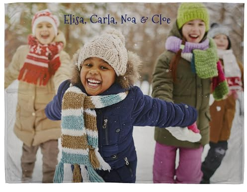 LolaPix Decke mit Foto. Decke personalisiert. Verschiedene Größen zur Auswahl. Fotogeschenke. Einseitig personalisierte Fleecedecke. 280 gr/m2. 100x80 cm. Fleecedecke