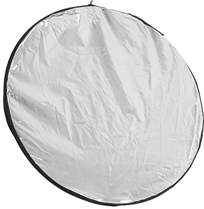 Lichtreflektor 5 in 1 Durchscheinend, Zusammenklappbar, Multischeibe mit Tasche, Durchscheinend, Gold, für Studiofotografiebeleuchtung und Außenbeleuchtung (110cm)