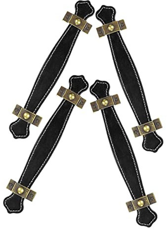 BESTonZON 4 Stück Ledergriff Aus Zinklegierung Griffe Für Schränke Schubladengriffe Retro-leder Kommodengriffe Leder Schubladenknöpfe Möbelknauf Vintage-griffe Altmodisch Pu-leder Schrank