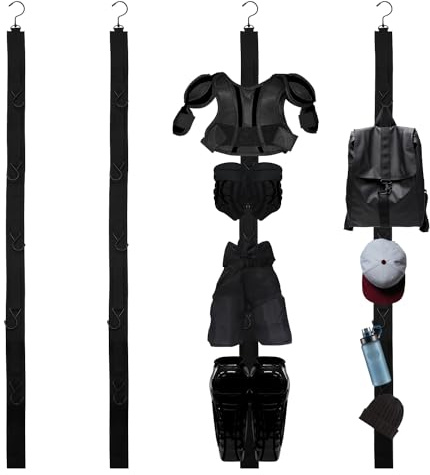 2st Hockeyutrustning Torkställ, 5-Krokar Portabel Hockey Gear Hanger Hockeyutrustning Torkställ Sportutrustning Organizer för Ishockey Skridskoåkning Baseboll Fotboll Hem