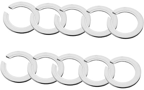 PRETYZOOM 10pc E27 to E14 Lamp Holder Converter Ring White Plastic Lampshade Fixing Washer C-Style Adapter for Bulb Socket Lamp Shade Retaining Ring for Light Fitting (White)
