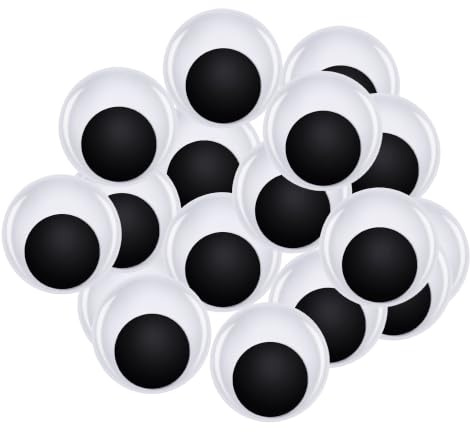 TOAOB 20 Stück Wackelaugen Selbstklebend Groß 50 mm Runde Kunststoff | Kulleraugen Selbstklebend Wiggle Googly Augen Puppe Augen Aufkleber für DIY Scrapbooking Handwerk