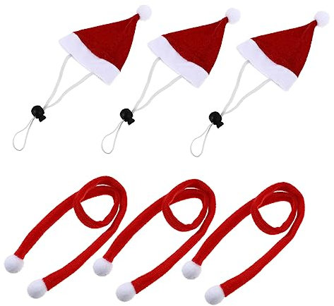 BESPORTBLE 5sätze Hund Weihnachtsmütze Und Schal Set Für Haustiere Teiliges Kostüm Zubehör Für Weihnachten Rot Geeignet Für Kleine Und Mittelgroße Hunde Und Katzen Dekorativ Und