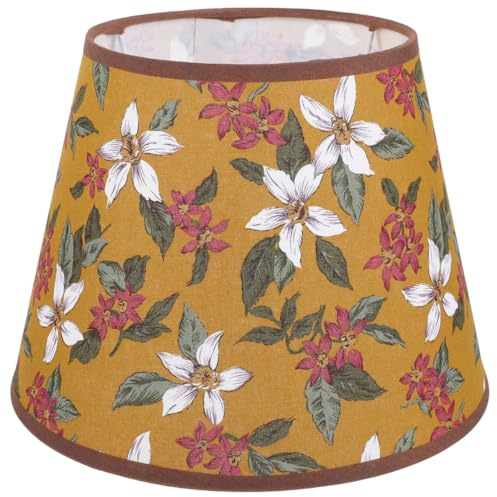 HOMSFOU Kleiner Lampenschirm Stoff Blumen E27 Lampenschirm Klein Für Tischlampe Wandleuchte Und Hängelampe Weiches Licht Warme Atmosphäre 9.84 Zoll