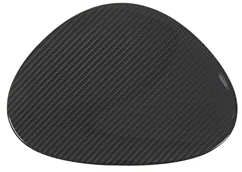 GRCFUMO Revestimiento del tanque de combustible, Tapa de la puerta del tanque de combustible con superficie lisa y brillante de fibra de carbono, Cubierta de la tapa del