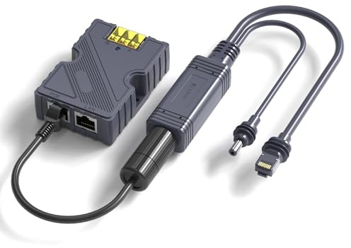 EDUP Starlink Mini adaptateur Ethernet PoE Injecteur & répartiteur 150 W GigE avec protection contre les surtensions et ESD, réseau haut débit pour Starlink Dishy Mini