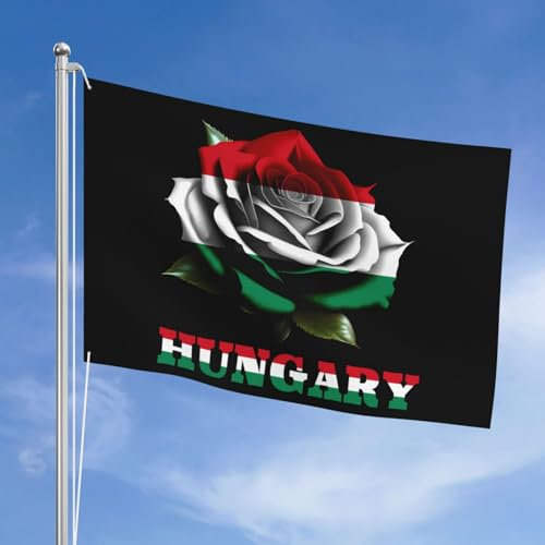 Rose Ungarn Ungarische Flagge 90X150Cm Garten Flagge Perfekte Indoor Flagge Wind Und Regenfeste Saison Flagge Décor Für Festival Garten Outdoor