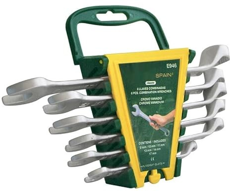 Blendend Juego de 6 llaves combinadas de 8 a 17 mm, ideal para reparación y mantenimiento de maquinaria y vehículos.