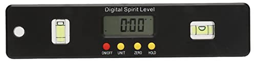 FLEXMAN Digitale Torpedo Wasserwaage und Winkelmesser, 360 Grad Mini Digital Winkelmesser, Winkelmesser, Neigungsmesser, Magnetisches Bodenwinkelwerkzeug (200mm)