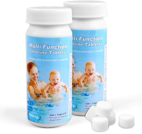 Pool Reinigungstabletten 200 Pcs, für Pool, Wassertank, Whirlpool，Spa (C)