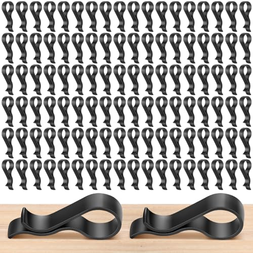 Honeydak Black 100 Pcs Pant Clips Plastic Hanger Clips for Pants, Clothes Pin Fabric Garment Shirt Folding Scarf Hanger Trousers Secured Strut Dress Pack