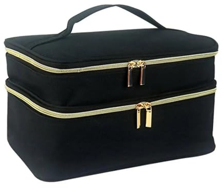RUWLFE Nähkasten Näh-Aufbewahrungsbox, großer Nähzubehör-Organizer, Nähzubehör-Aufbewahrungsbox for Garn, Nadeln, Stifte, Knöpfe, Tasche(Black)