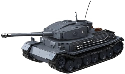 Panzerkampfwagen VI Tiger(P) Bausteine Bausatz WW2 Armee Modelle Panzer Kit | 1531Stück Waffen Krieg Fahrzeuge Klemmbausteine Kit, Ideen Militärische Geschenke für Jungen Erwachsene