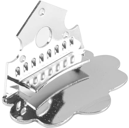 Orivin Cordal cromado en forma de nube para mandolina de guitarra, soporte de cuerdas de metal, accesorio para instrumentos musicales, para reparaciones y mejoras de instrumentos de cuerda.
