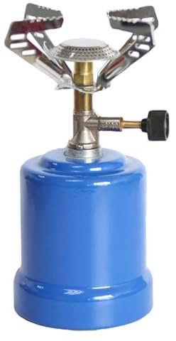 DECORNIJIA Réchaud de Camping Portable pour Randonnée Brûleur Gaz et Haute Température Compatible Cartouche Gaz Cuisinière Extérieur pour Cuisine Plein Air