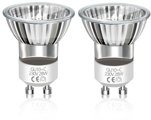 Caldarax Ampoule Lampe Lave Mini GU10 28W 230V Dimmable, Ampoule Spot MR11, 330LM Blanc Chaud 2800K, Ampoule Réflecteur GU10 Remplacement pour Lampe à Lave, Ø35x47MM, Lot de 2