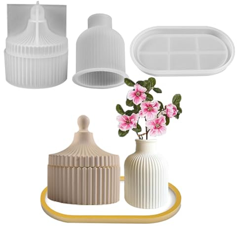 Silicone per Vasi in Resina Silicone Speciale | Forme da colata artigianale Per Bambini, DIY Resina Epossidica, Vasi Decorativi, Antiaderente Flessibile, Fatto a Mano,