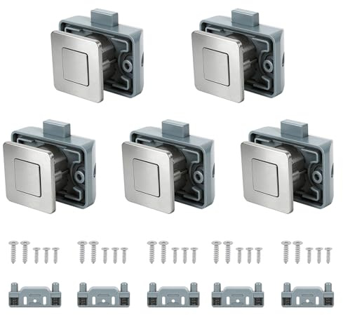 Opaltool Quadratisches Metall Schlüsselloses Push Button Catch Door Lock